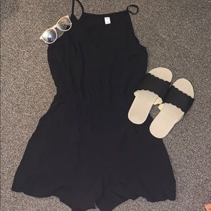 OLD NAVY- black womens romper. Worn once!